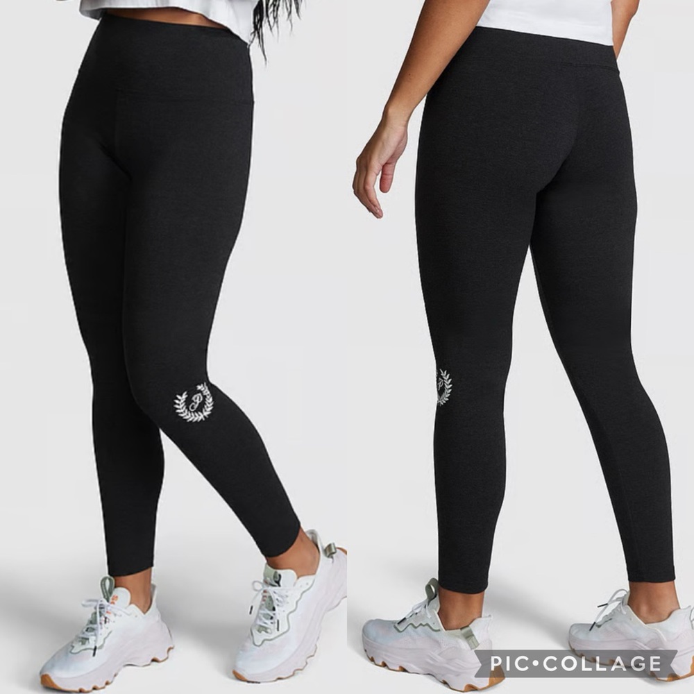 PINK Cotton High-Waist Leggings - Picture 1 of 1